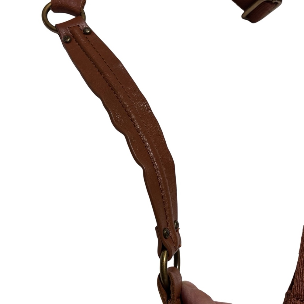 The Sak Brown Leather Crossbody Shoulder Bag Beautiful Cognac Pebbled Leather - Picture 11 of 15